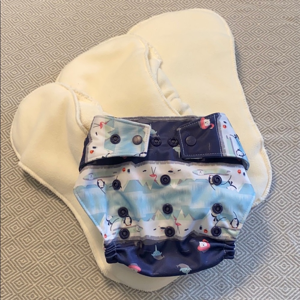 NWOT Grovia cloth diaper w/ 3 inserts